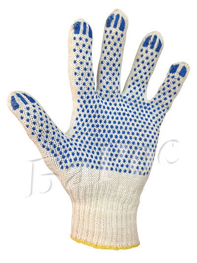 Перчатка рабочая х/б 4 нити 10 класс с пвх