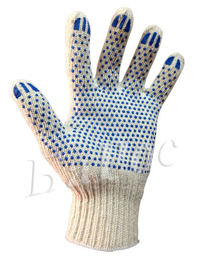 Перчатка рабочая х/б 5 нитей 7.5 класс с пвх