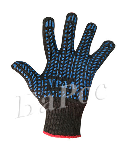 Перчатка рабочая х/б 5 нитей 7.5 класс с пвх