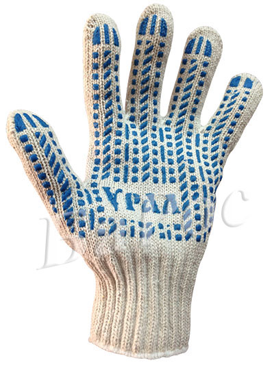 Перчатка рабочая х/б 8 нитей 7.5 класс с пвх 