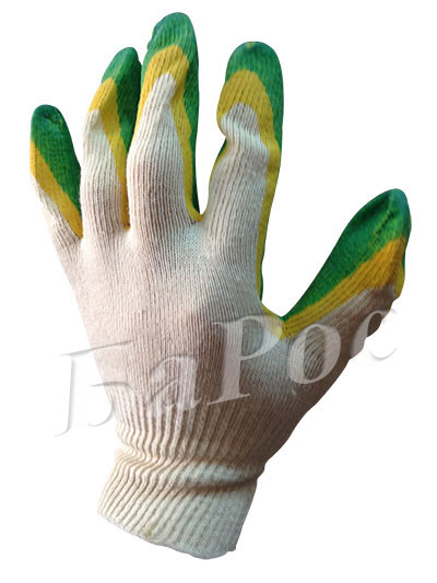 Перчатка рабочая х/б 13 класс с 2-м латексным покрытием