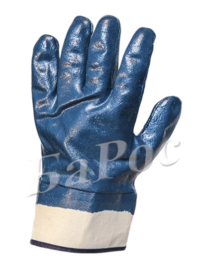 Перчатка рабочая с нитриловым покрытием манжет крага