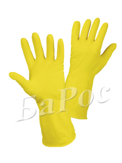 Перчатка латексная хозяйственная тип Лотос
