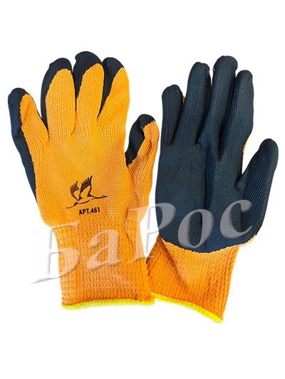 Перчатка акриловая со вспененным латексным обливом 1/2 - эконом