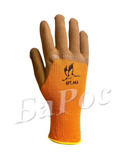 Перчатка акриловая со вспененным латексным обливом 3/4