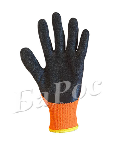 Перчатка акриловая со вспененным латексным обливом 1/2 Люкс оранж