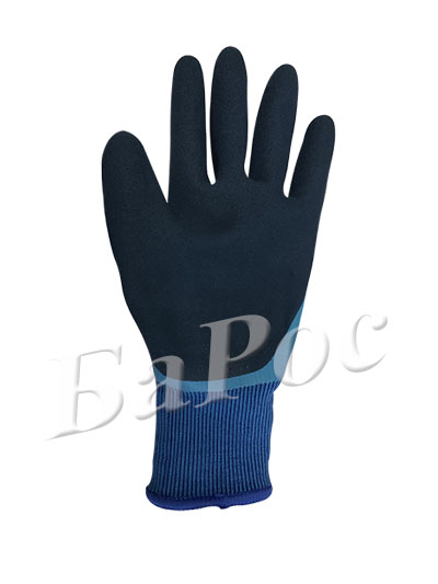 Перчатка акриловая 2-й облив латекса, утеплитель иск мех