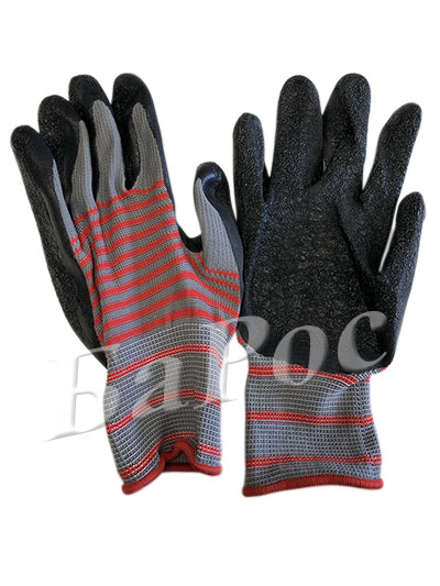 Перчатка нейлон с рифленым латексным покрытием 1/2 облив