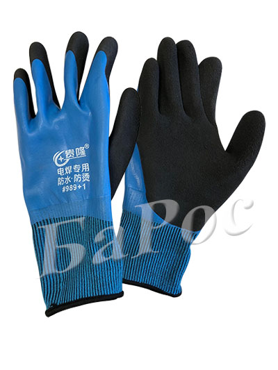 Перчатка нейлон с двойным латексным покрытием