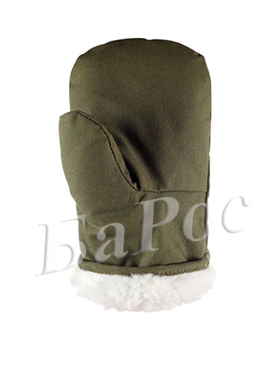 Рукавицы утепленные нат. мехом (набивная шерсть 80%)